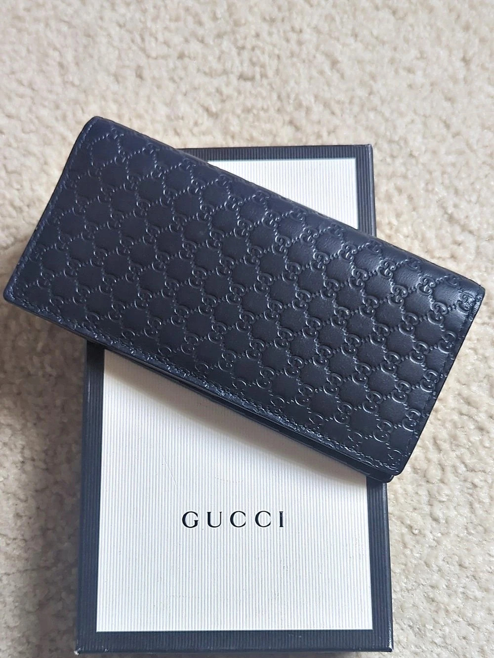 Gucci Microguccissima Continental Long Wallet BLUE